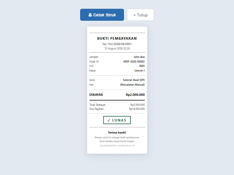 Invoice & Bukti Pembayaran yang Lebih Rapi